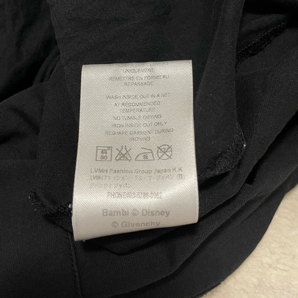 EUC Unisex Givenchy X Disney Bambi Print Oversized Graphic Cotton T-shirt Black - Picture 10 of 12